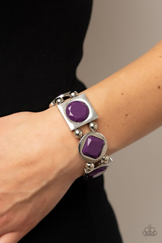 Asymmetrical A-Lister - Purple - Paparazzi Bracelet Image