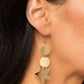 Star Bizarre - Gold - Paparazzi Earring Image