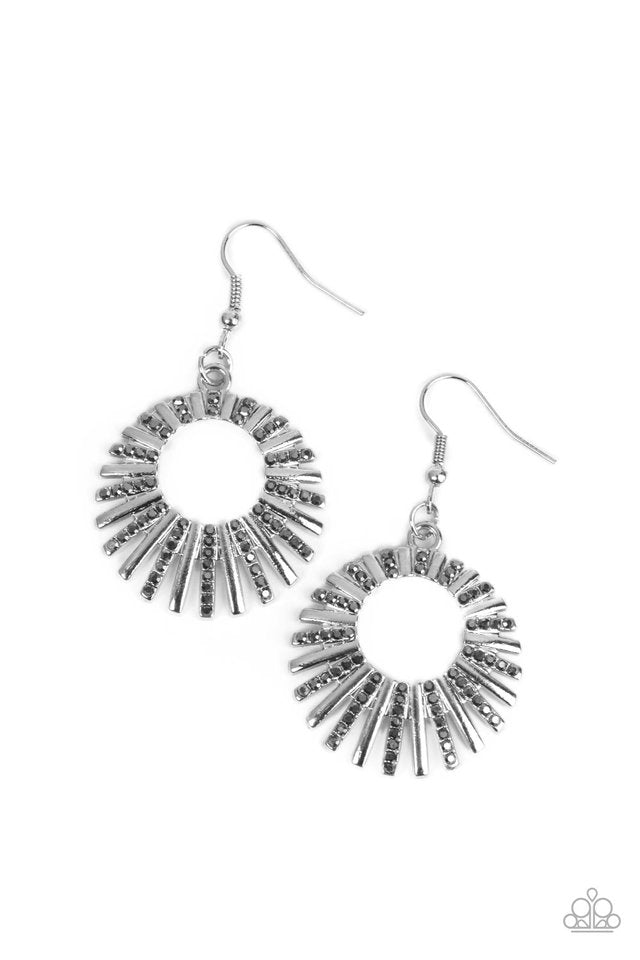 Rebel Resplendence - Silver - Paparazzi Earring Image