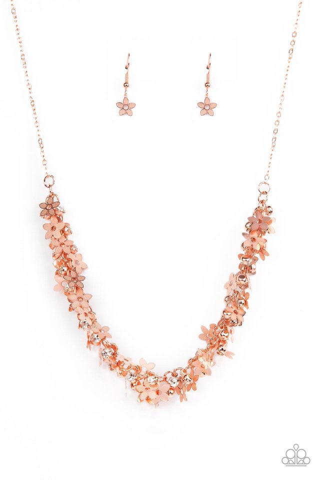 Fearlessly Floral - Copper - Paparazzi Necklace Image