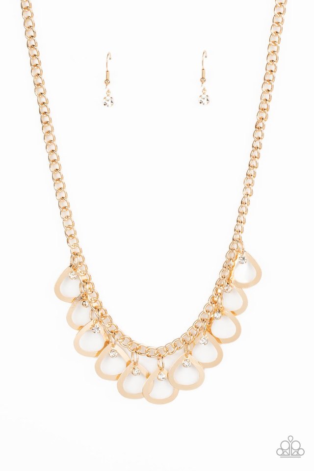 TEAR-rifically Twinkling - Gold - Paparazzi Necklace Image