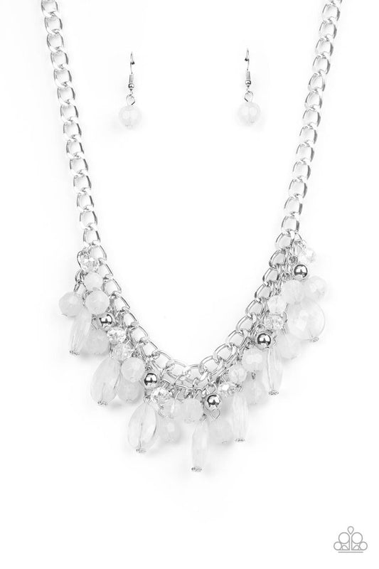 Beachside Dance - White - Paparazzi Necklace Image