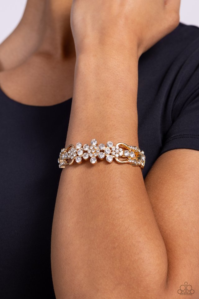 Cheers to the Future Mrs. - Gold - Paparazzi Bracelet Image