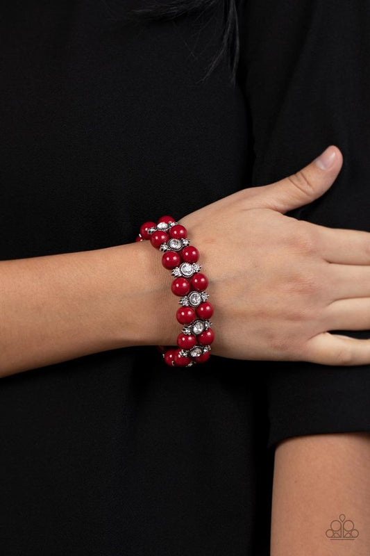 Starlight Reflection - Red - Paparazzi Bracelet Image