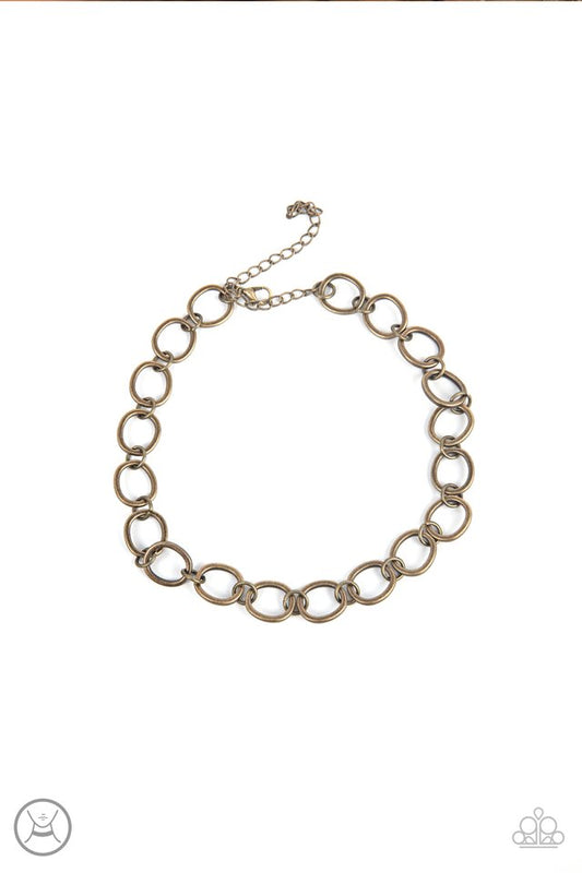 90s Nostalgia - Brass - Paparazzi Necklace Image