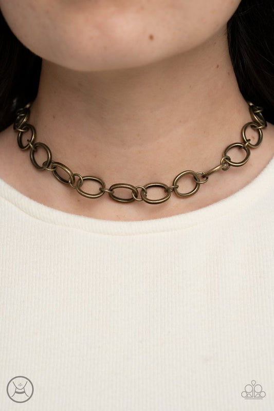 90s Nostalgia - Brass - Paparazzi Necklace Image