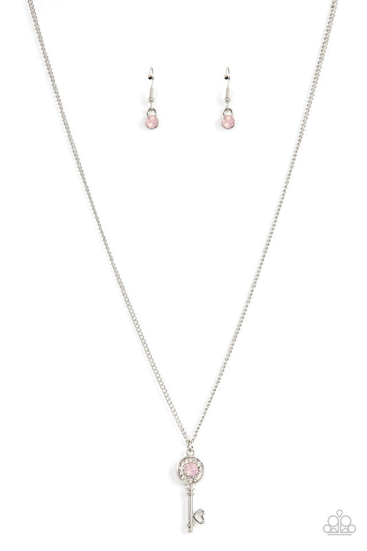 Prized Key Player - Pink - Paparazzi Necklace Image