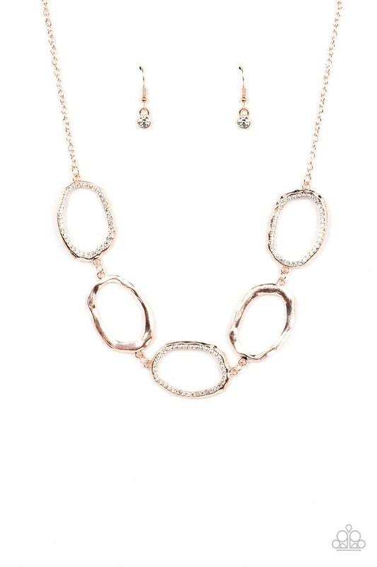 Gritty Go-Getter - Rose Gold - Paparazzi Necklace Image