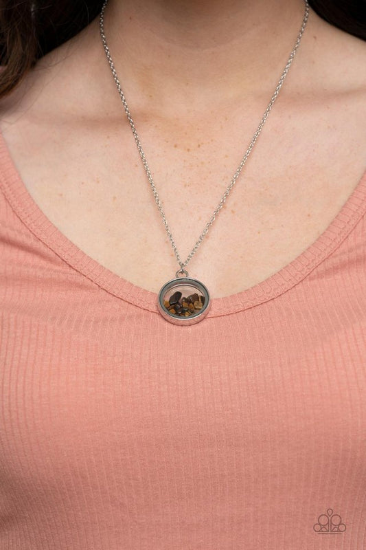 Gemstone Guru - Brown - Paparazzi Necklace Image