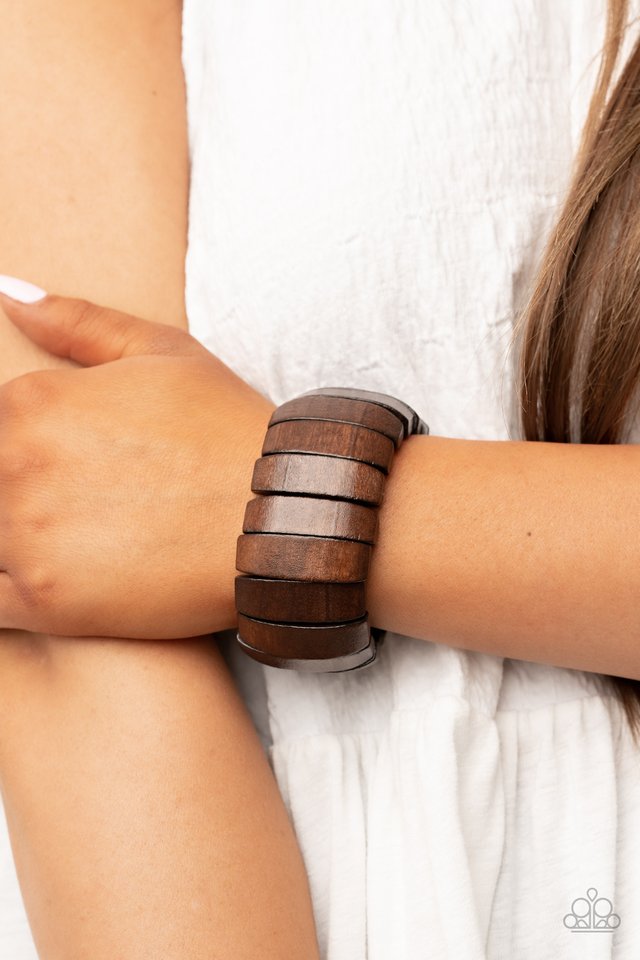 ​Boardwalk Bonanza - Brown - Paparazzi Bracelet Image