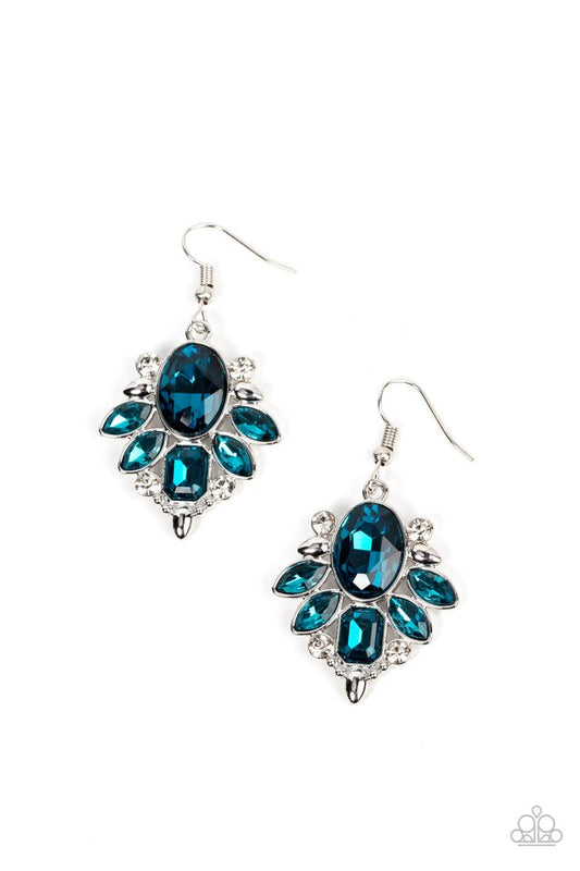 Glitzy Go-Getter - Blue - Paparazzi Earring Image