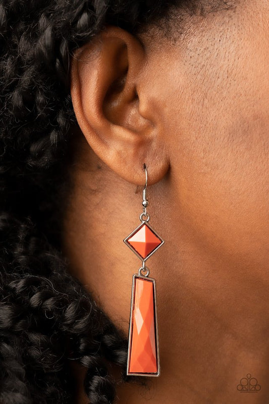 ​Hollywood Harmony - Orange - Paparazzi Earring Image