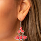 Bay Breezin - Red - Paparazzi Earring Image