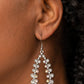 ​Its About to GLOW Down - White - Paparazzi Earring Image