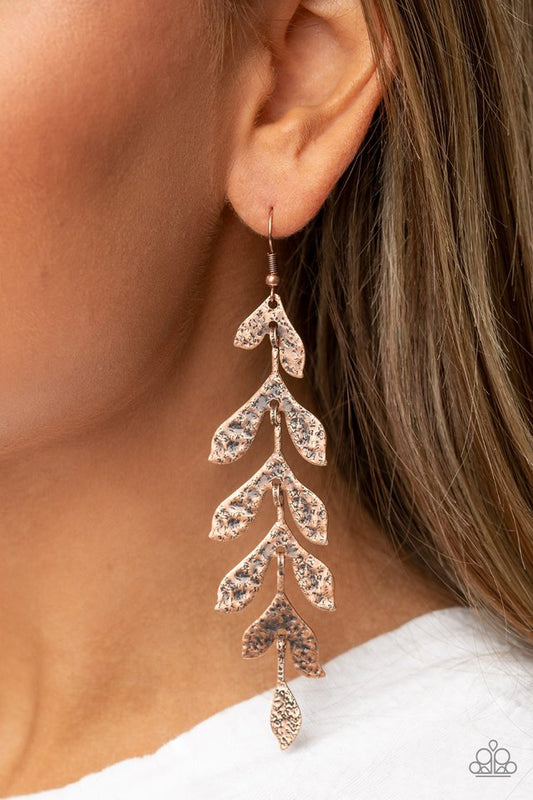 ​Lead From the FROND - Copper - Paparazzi Earring Image