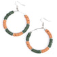 Skillfully Stacked - Green - Paparazzi Earring Image