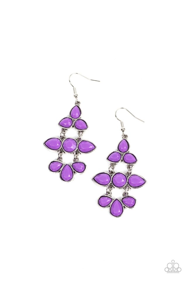 Bay Breezin - Purple - Paparazzi Earring Image