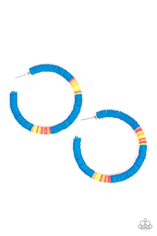 Colorfully Contagious - Blue - Paparazzi Earring Image