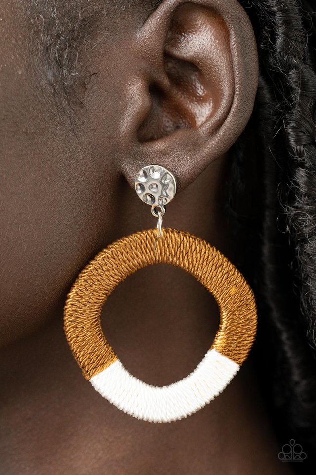 Thats a WRAPAROUND - Brown - Paparazzi Earring Image