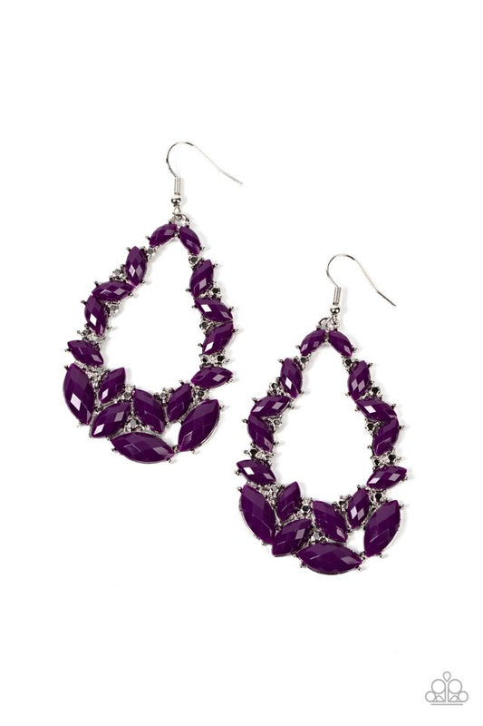 Tenacious Treasure - Purple - Paparazzi Earring Image