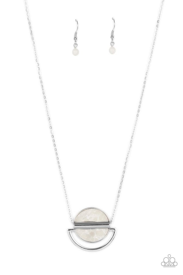 Ethereal Eclipse - White - Paparazzi Necklace Image