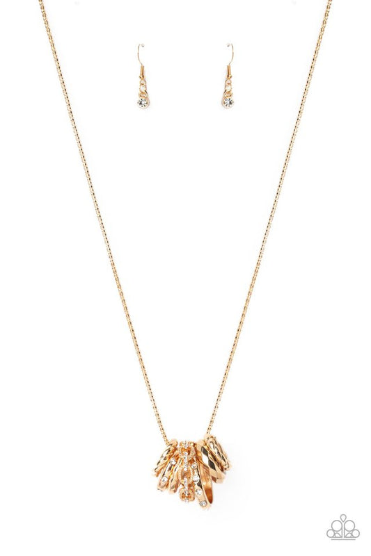 Audacious Attitude - Gold - Paparazzi Necklace Image