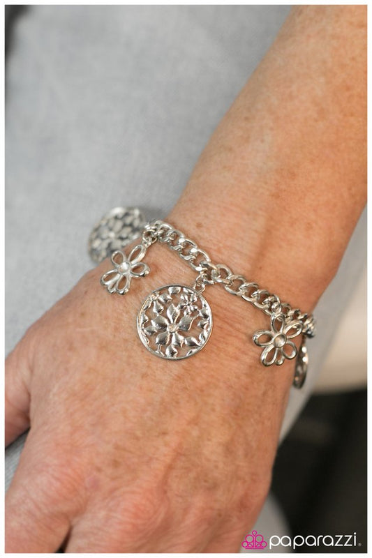 Paparazzi Bracelet ~ My Good Luck Charm - Silver