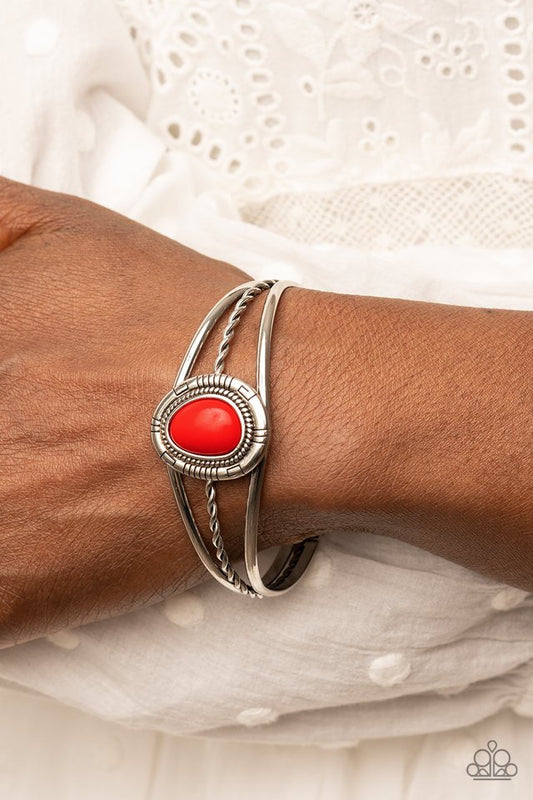 Ethereal Enthusiast - Red - Paparazzi Bracelet Image