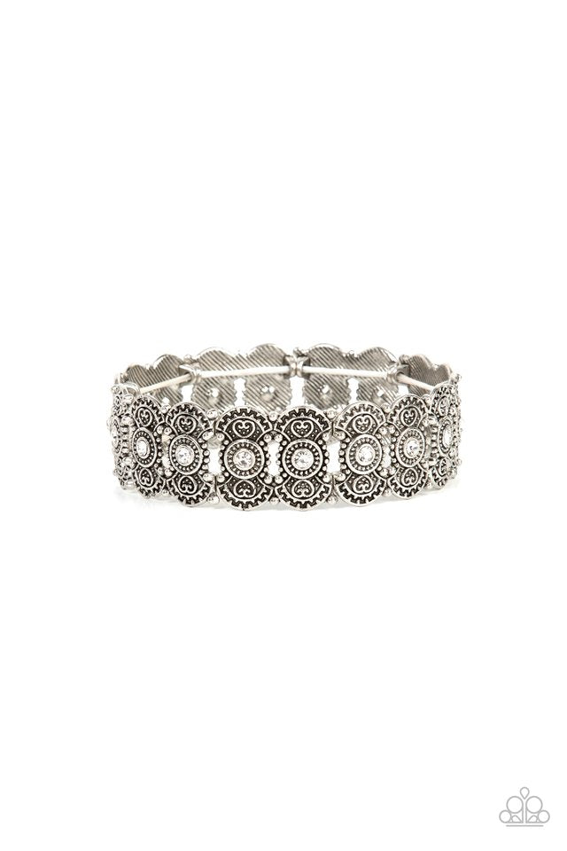 Rapturous Romance - White - Paparazzi Bracelet Image