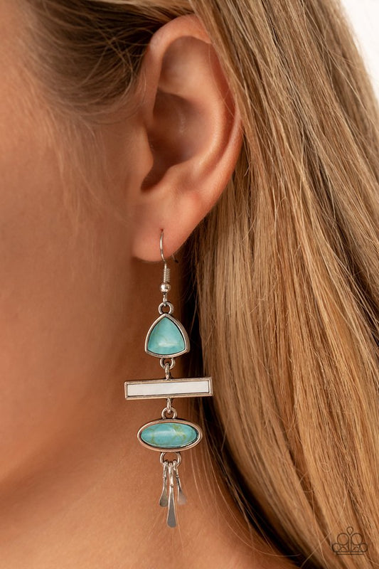 Adventurously Artisan - Blue - Paparazzi Earring Image