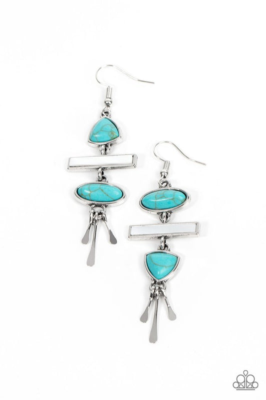 Adventurously Artisan - Blue - Paparazzi Earring Image