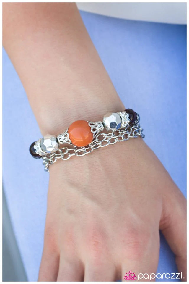 Pulsera Paparazzi ~ Belle Of The Ball - Naranja