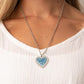 Heart Full of Luster - Blue - Paparazzi Necklace Image