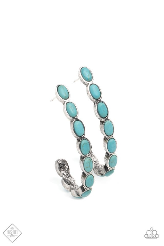 Kick Up a SANDSTORM - Blue - Paparazzi Earring Image