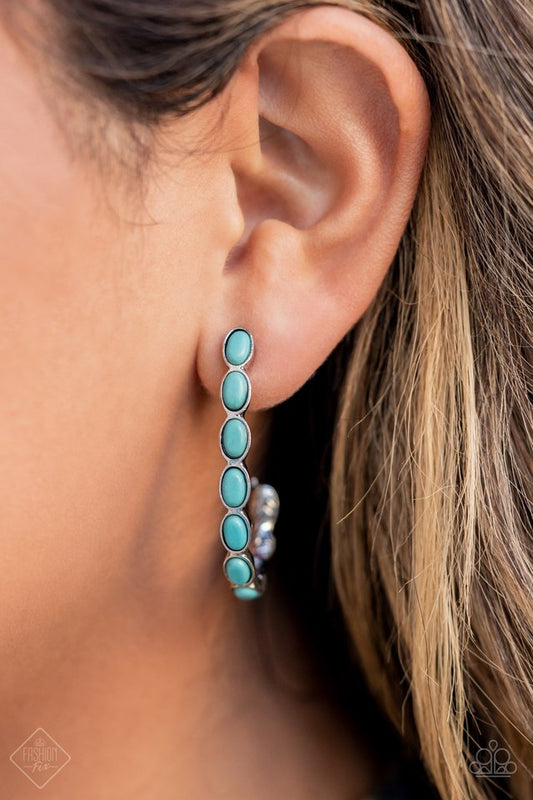 Kick Up a SANDSTORM - Blue - Paparazzi Earring Image