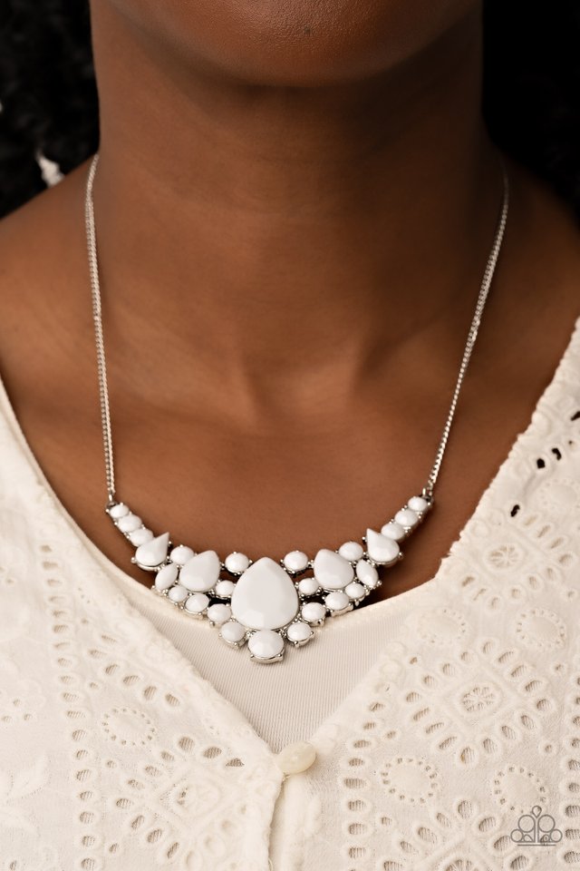 Bali Ballroom - White - Paparazzi Necklace Image