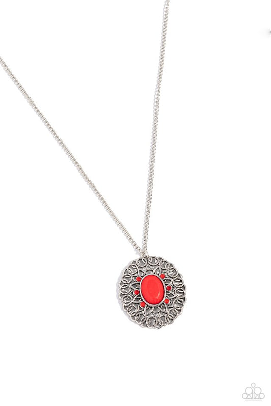 Solar Stunner - Red - Paparazzi Necklace Image