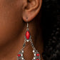 Fluent in Florals - Red - Paparazzi Earring Image