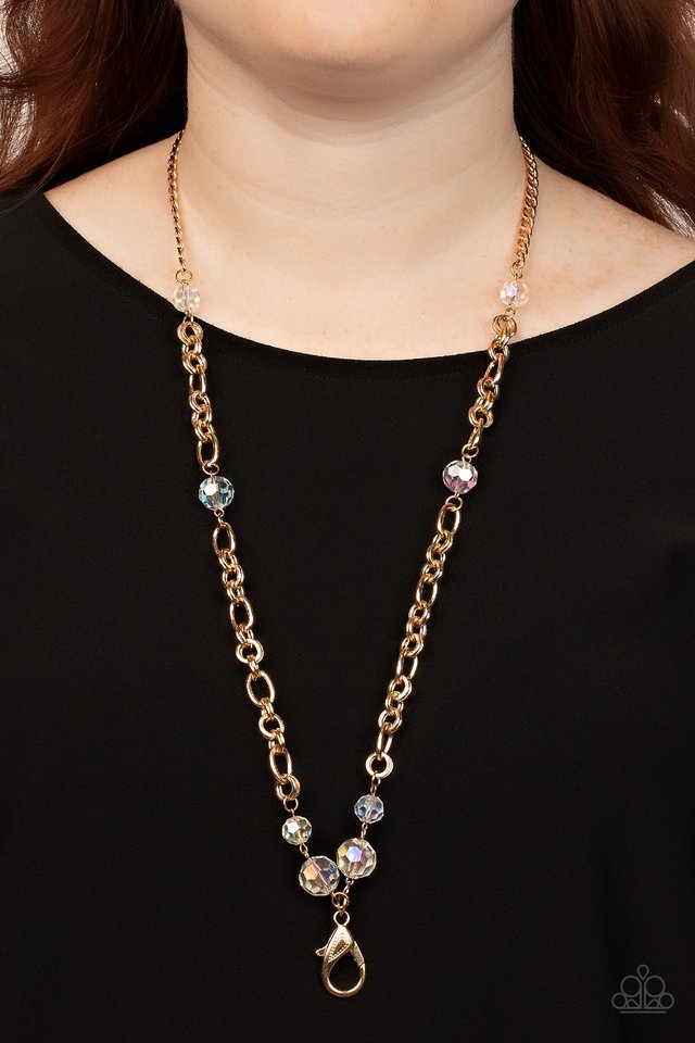 ​​Prismatic Pick-Me-Up - Gold - Paparazzi Necklace Image