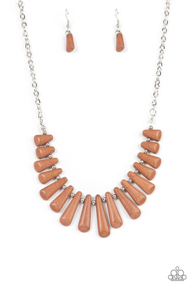 Mojave Empress - Brown - Paparazzi Necklace Image