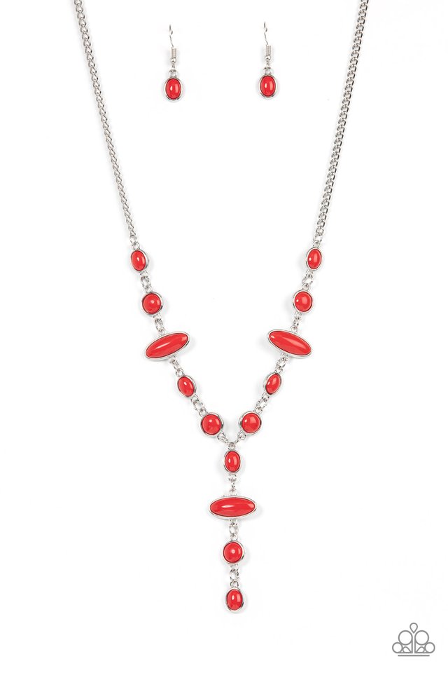 Authentically Adventurous - Red - Paparazzi Necklace Image