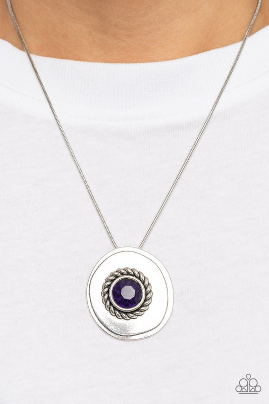 ​Make Me a MEDALLION-aire - Purple - Paparazzi Necklace Image