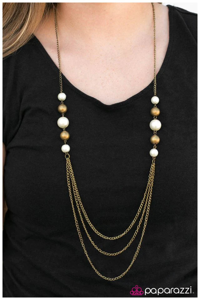 Paparazzi Necklace ~ The Outer Limits - Brass