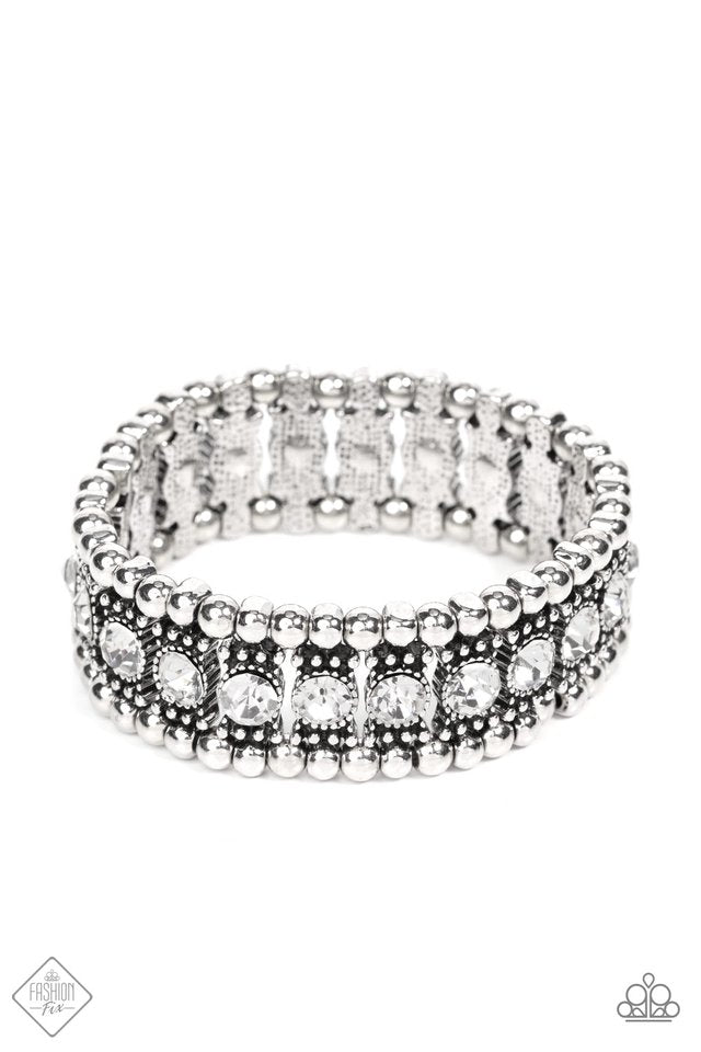 Ritzy Reboot - White - Paparazzi Bracelet Image