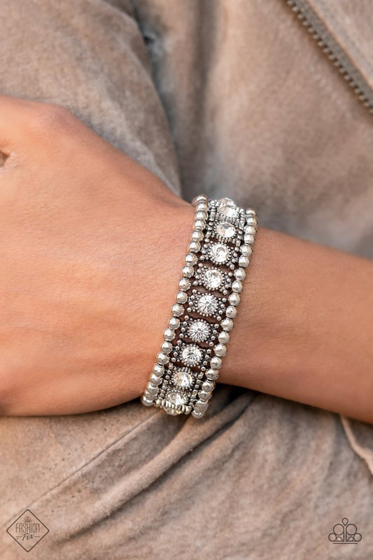 Ritzy Reboot - White - Paparazzi Bracelet Image