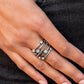 Rhinestone Studded Ritz - White - Paparazzi Ring Image