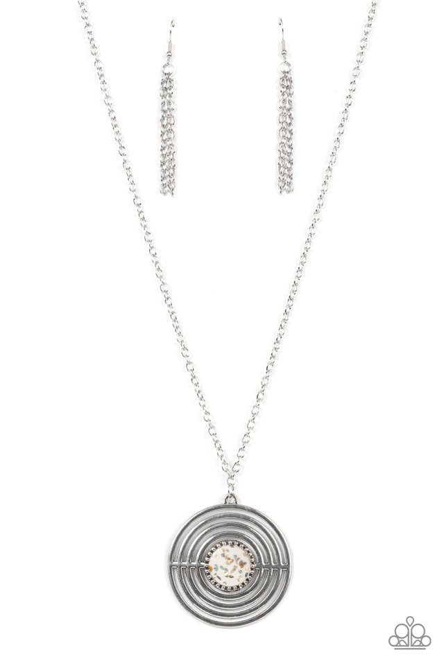 Targeted Tranquility - White - Paparazzi Necklace Image