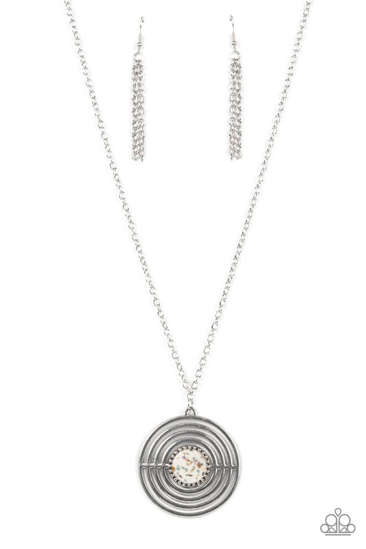 Targeted Tranquility - White - Paparazzi Necklace Image