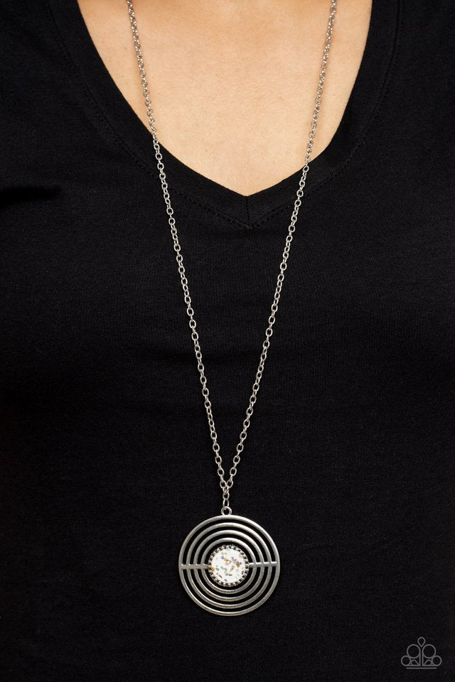 Targeted Tranquility - White - Paparazzi Necklace Image