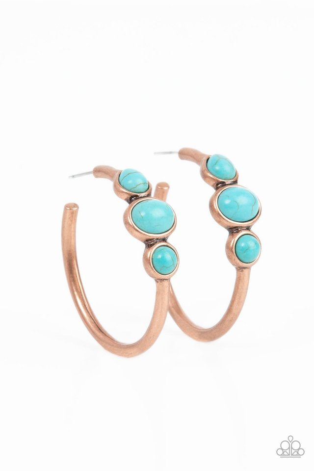 ​Dusky Charmer - Copper - Paparazzi Earring Image